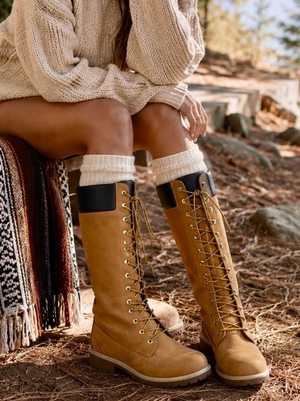 Timberland 14 Inch tall Premium Waterproof Leather Boots 3752R Wheat Womens S.9